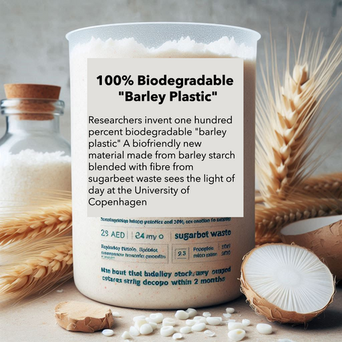 Addressing Plastic Pollution with 100% Biodegradable "Barley Plastic" (One Day)
