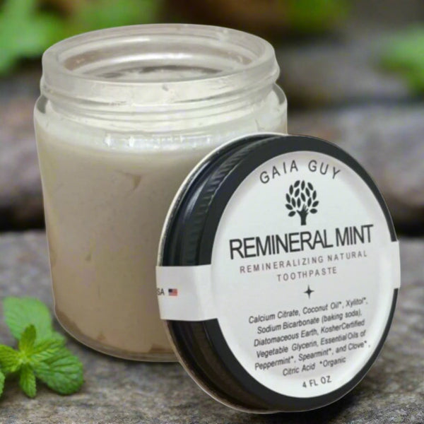 REMineral Mint: Natural Organic Toothpaste for Fresh Breath & Strong Enamel | Vegan & Fluoride-Free