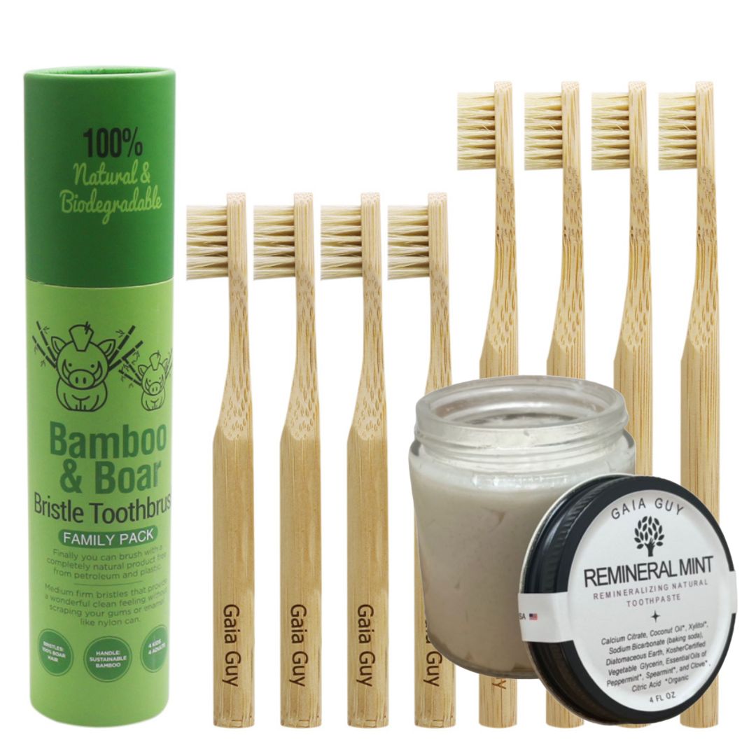 Plastic-Free Toothpaste and Boar Bristle Toothbrushes for the Family