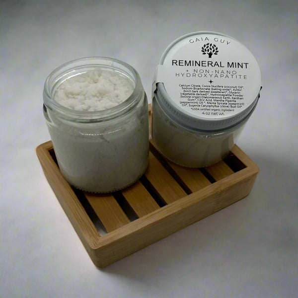 Natural Remineral Mint Toothpaste and Tooth Powder + Hydroxyapatite | USA Made | Enamel Strengthening with Cattle Bone-Derived Hydroxyapatite