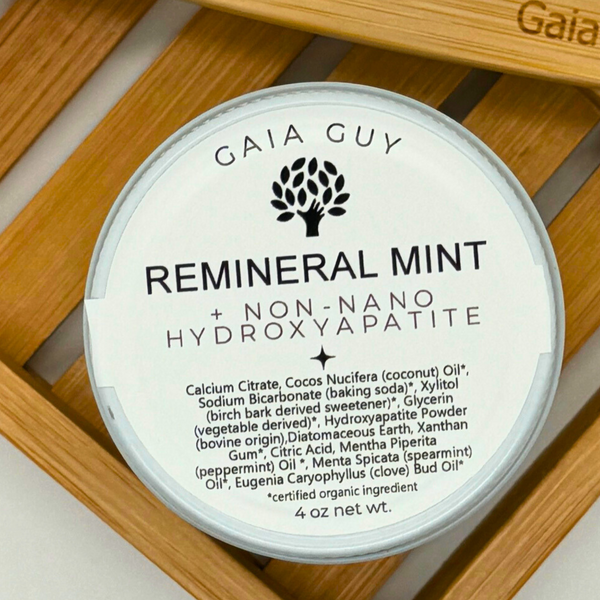 Natural Remineral Mint Toothpaste and Tooth Powder + Hydroxyapatite | USA Made | Enamel Strengthening with Cattle Bone-Derived Hydroxyapatite