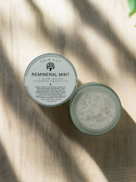 Natural Remineral Mint Toothpaste and Tooth Powder + Hydroxyapatite | USA Made | Enamel Strengthening with Cattle Bone-Derived Hydroxyapatite