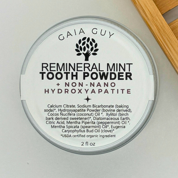 Natural Remineral Mint Toothpaste and Tooth Powder + Hydroxyapatite | USA Made | Enamel Strengthening with Cattle Bone-Derived Hydroxyapatite